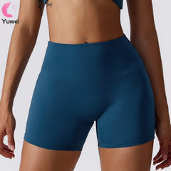 Candy Color High Waist Yoga Shorts
