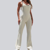 Seamless Backless Yoga Jumpsuit Set