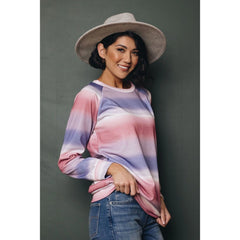 Ombre Stripe Zip Sweater