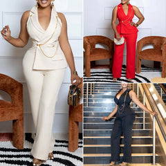African Inspired Wide Leg Jumpsuit