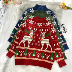 Christmas Loose Knit Pullover Sweater