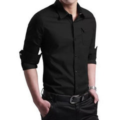 Smart Casual Cotton Shirt Men
