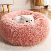Round Nest Striped Plush Bed