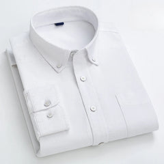 Striped Plaid Cotton Slim Shirt