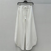 Elastic Waist Cotton Wide Pants
