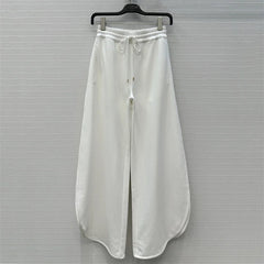 Elastic Waist Cotton Wide Pants
