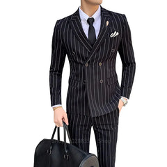 Modern Double Breasted Business Suit