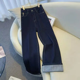 Striped Cuff Five Pocket Jeans