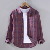 Plaid Casual Overshirt Men