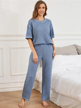 Solid Knit Two Piece Pajama