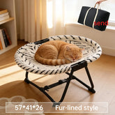 Foldable Elevated Linen Pet Bed