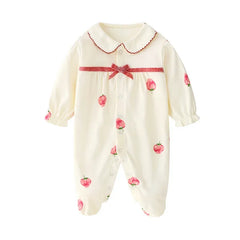 Sweet Striped Baby Girl Romper