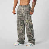 New Jogger Straight Trendy Fitness Pants Men's Camouflage Wide Leg Pants Breathable Running Sweatpants Loose Men Trousers