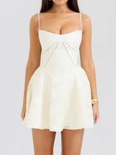 Elegant Lace-Up A-Line Summer Dress