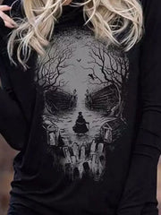 Skull Hooded Pullover