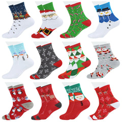 Festive Cotton Christmas Crew Socks