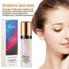 Makeup Primer Breathable BB Cream Not Sticky Face Foundation Intensive Moisturizes Provide Deep Moisture Helps Brighten Skin