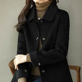 Minimalist French Wool Blend Coat