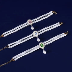 Pet Accessories Double Layer Pearl Pet Necklace Sweet Flower Pendant Cat Neck Chain Adjustable Pet Pearl Collar Photograph