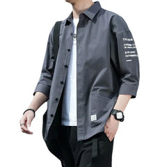 Harajuku Gothic Casual Shirt Men