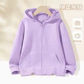 Bright Zip Casual Kids Hoodie
