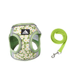 Reflective Floral Cat Harness Set