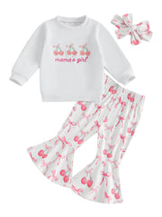 Cherry Bow Toddler Outfit Set