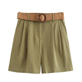 Traf Zr Belted Baggy Shorts