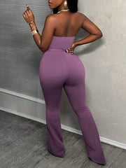 Modern Strapless Wide-Leg Jumpsuit