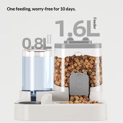 Automatic Pet Feeder and Water Dispenser All in One Large Capacity Gravity Dog Cat Bowl Smart Food Water Bowl for Pets