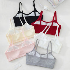 1PC Cotton Teenagers Girls Training Bras Solid Developmental Girls Sports Bras Soft Brassiere Kids Tank Tops Children Underwears