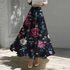 Women's Skirts Niche Specialty Fancy Skirts Versatile Bot Large Swings Fashionable Floral Skirts