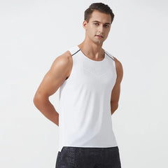 Men's Fitness Tank Top Summer Gym Clothing Bodybuilding Muscle Vest Sleeveless Shirt O Neck Breathable Quick Dry Workout Tops