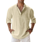Streetwear Long Sleeve Henley Shirt