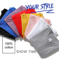 Summer Gym T-Shirts 100 Cotton Oversized Women's T Shirt Graphic Print Sporty Men Tee High Quality Men's Clothes Free Shipping