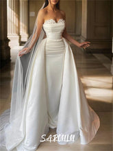 Pearl Strapless Two Piece Wedding Gown