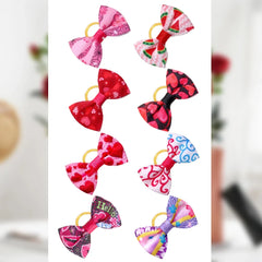 100pcs Pet Accessories Dog Hair bows Fashion Cute Dog Bows Rubber Bands Pet Hair Collar Decoration for Dog Accessories