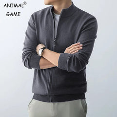 Slim Zip Knit Cardigan