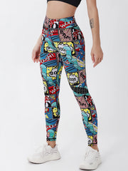 High Waist Leggings Push Up Game BOOM Cartoon Print Leggins Sport Women Running Gym Pants Energy Leggings Girl Leggins