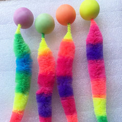 Cat interactive toys Tickle Cat Colorful bouncing ball Pet supplies Puzzle teasing indoor cat worm caterpillar elastic toy