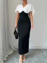 TITLE: Sophisticated Style Color Block Dress
