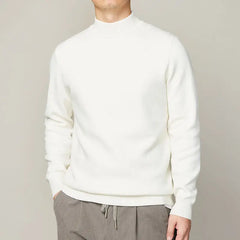 Mock Neck Slim Knit Sweater