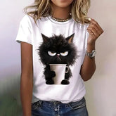 Kawaii Cat Graphic Summer Tee