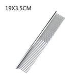 Stainless Steel Dog Comb Long Thick Hair Fur Removal Brush 16/19cm Pets Dog Cat Grooming Dematting Combs for Shaggy Dogs