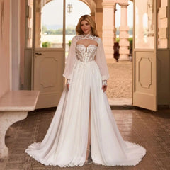 Elegant Boho Sweetheart Wedding Gown