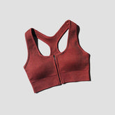 Sports Bra Crop Top Zipper Fitness Women Sportswear Sport Top Bras For Fitness Gym Female Running Push Up Yoga Workout Bra
