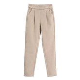 High Waist Woolen Harem Pants