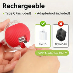 iLMH 1/2 PCS Cat Interactive Ball Toy Automatic Rolling Ball Faux Tail Rechargeable Smart Pet Electric Toy Pet Toy Imitate Mouse