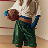 Mschuh Lace Trim Drawstring Shorts