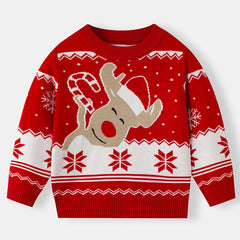 Winter Cartoon Knit Kids Pullover Sweater